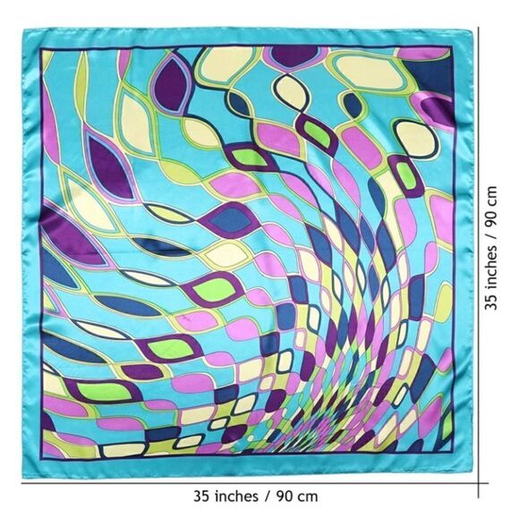 2 piece silky scarf set - Picture 2 of 6